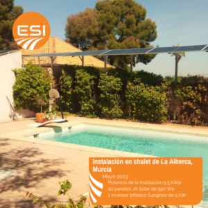 Autoconsumo con placas solares en chalet de La Alberca, Murcia